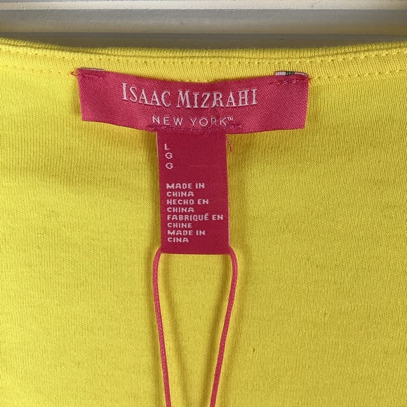 Isaac Mizrahi NWT Cotton And Lace Open Bracelet Sleeve Cardigan Sz Large yellow - Picture 5 of 12